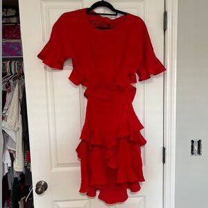 Storia Backless Red Dress